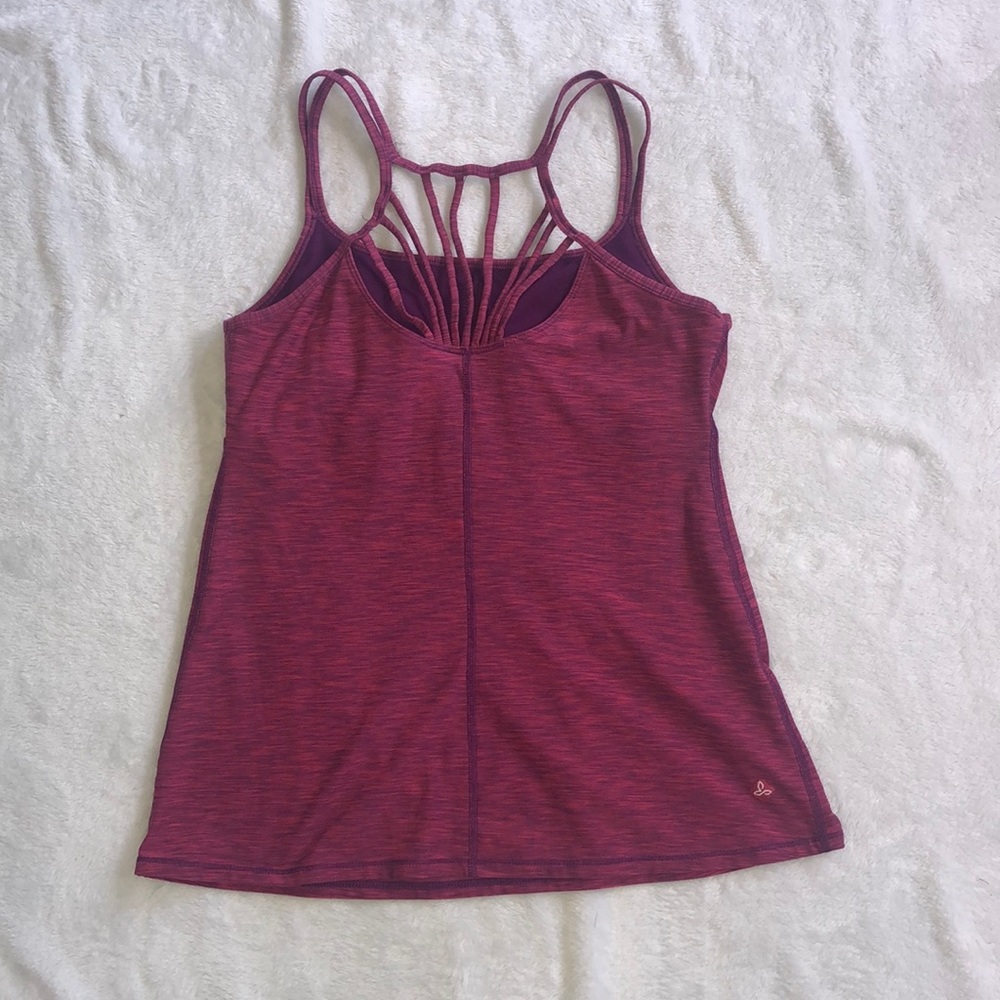 PRANA 🌺 Deep Pink & Purple Heathered Strappy Tank